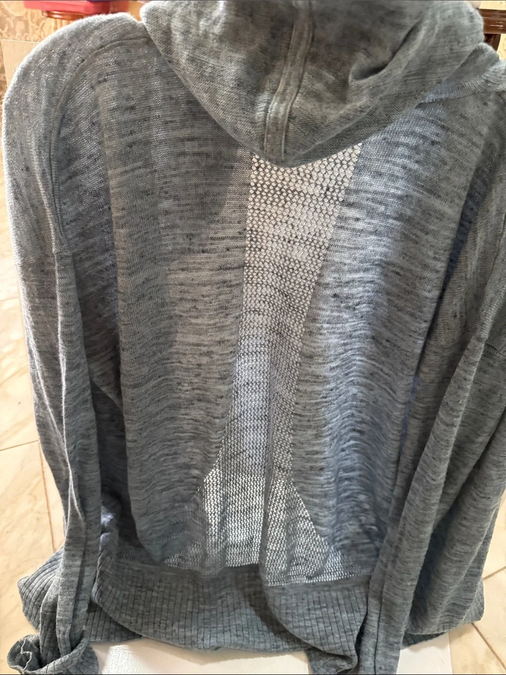 Lulu Lemon Calm & Collected Wrap Lightweight Heathered Open Cardigan in Blue